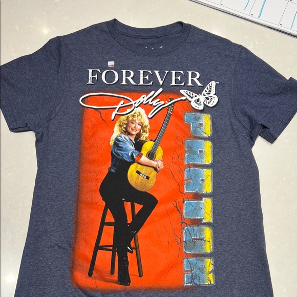 Graphic T-Shirt with Guitar Print - Picture 1 of 6